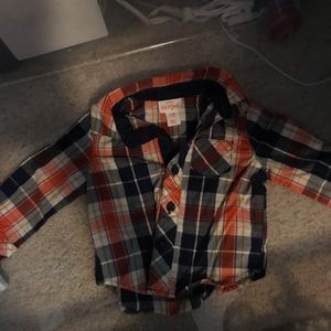 0-3 month button down top